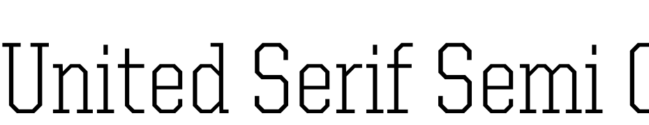 United Serif Semi Cond Light cкачати шрифт безкоштовно